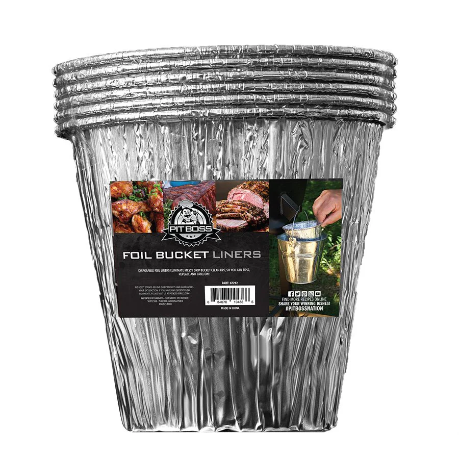 40201 - Pit Boss - PB 6-Pack Foil Bucket Liners