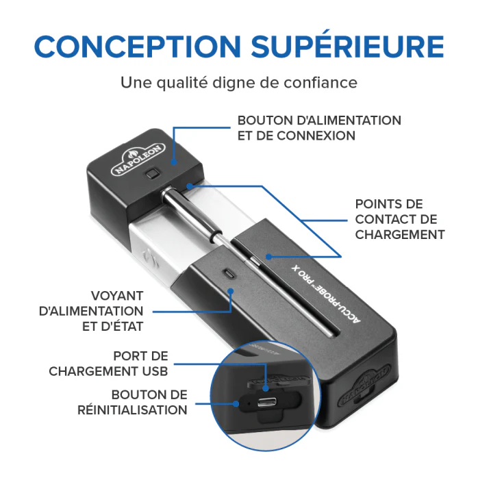 70130 - Napoleon - ACCU-PROBE PRO X: ThermomĂštre Ă viande sans fil - Image 3