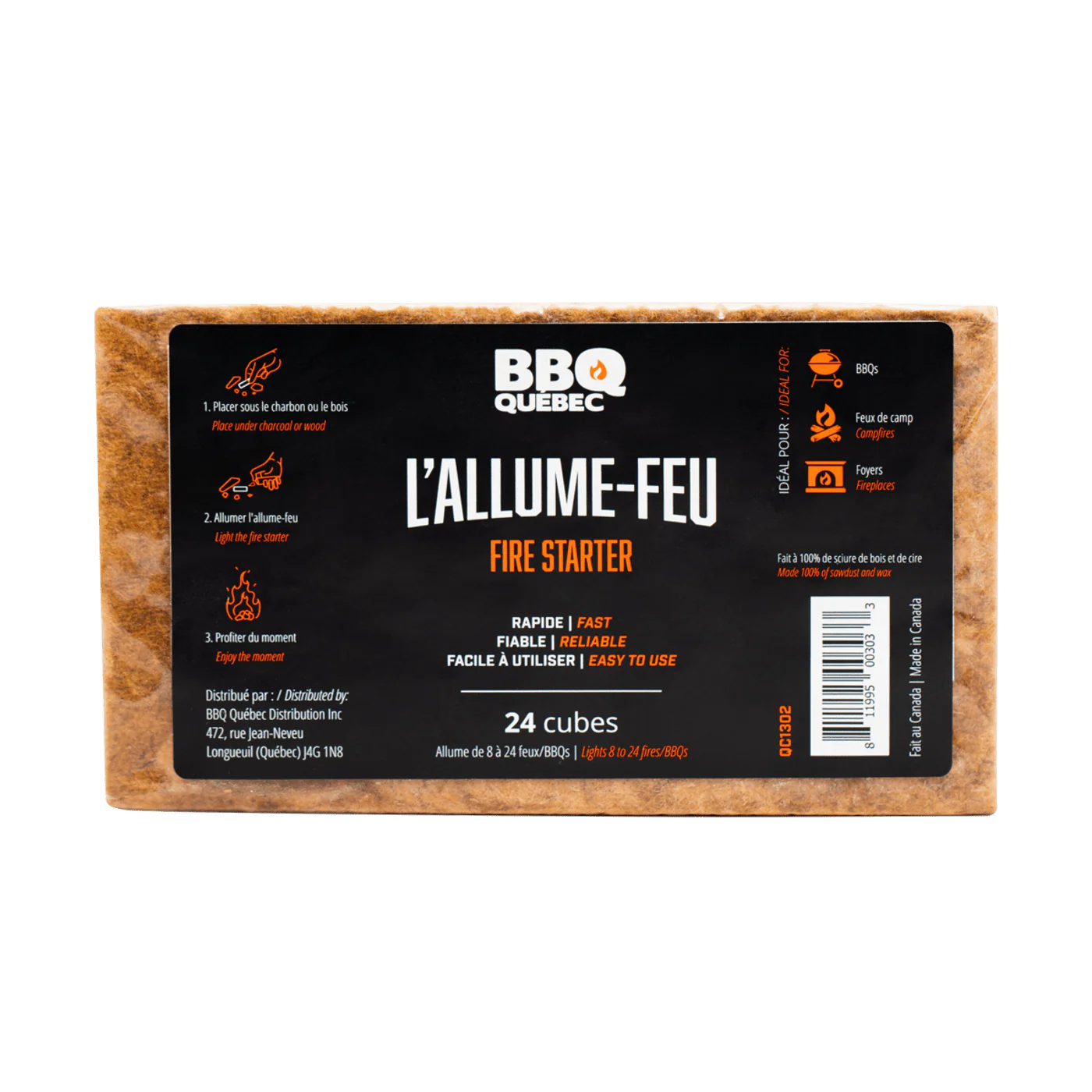 Allume-Feu BBQ Quebec (24 Cubes)