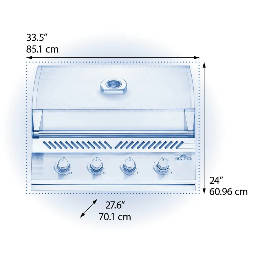 BI32PSS - Built-in 500 Series 32 Propane Gas Grill, Stainless Steel - Image 2