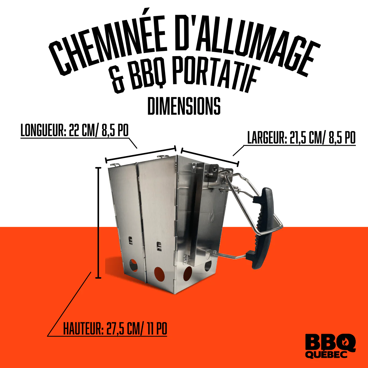 Cheminée d’allumage pliable & BBQ Portatif de BBQ Québec - Image 4