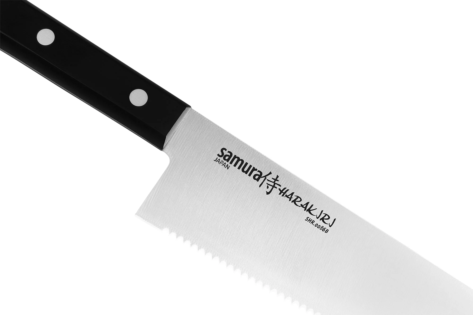 Couteau de Chef dentelé Samura HARAKIRI 8.2"/208 mm. Black - Image 3