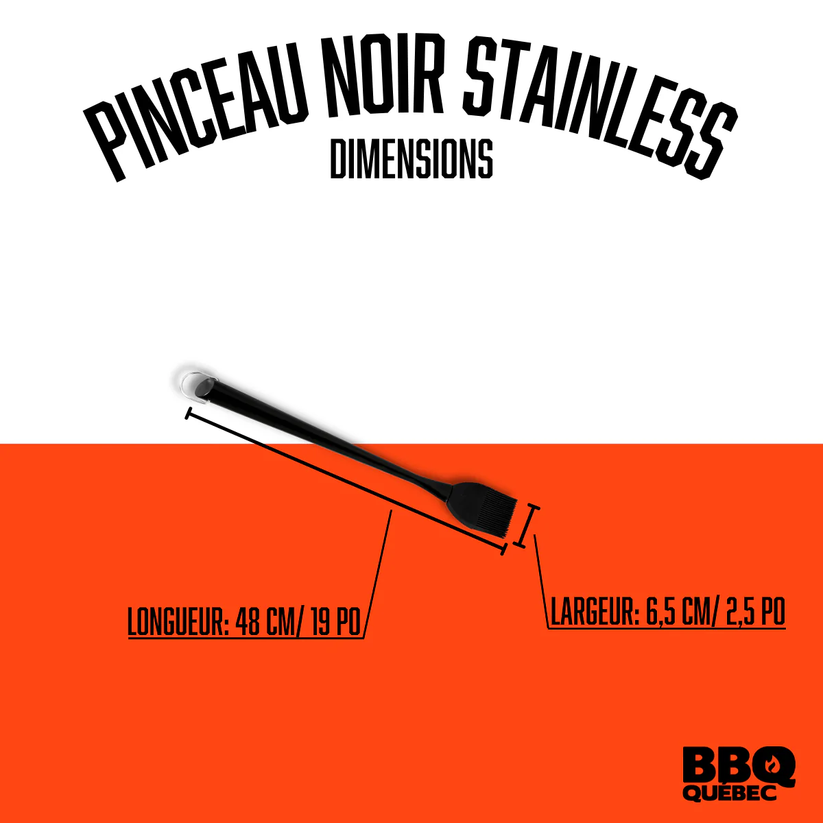 Le pinceau à badigeonner BBQ Québec - Noir Stainless - Image 3