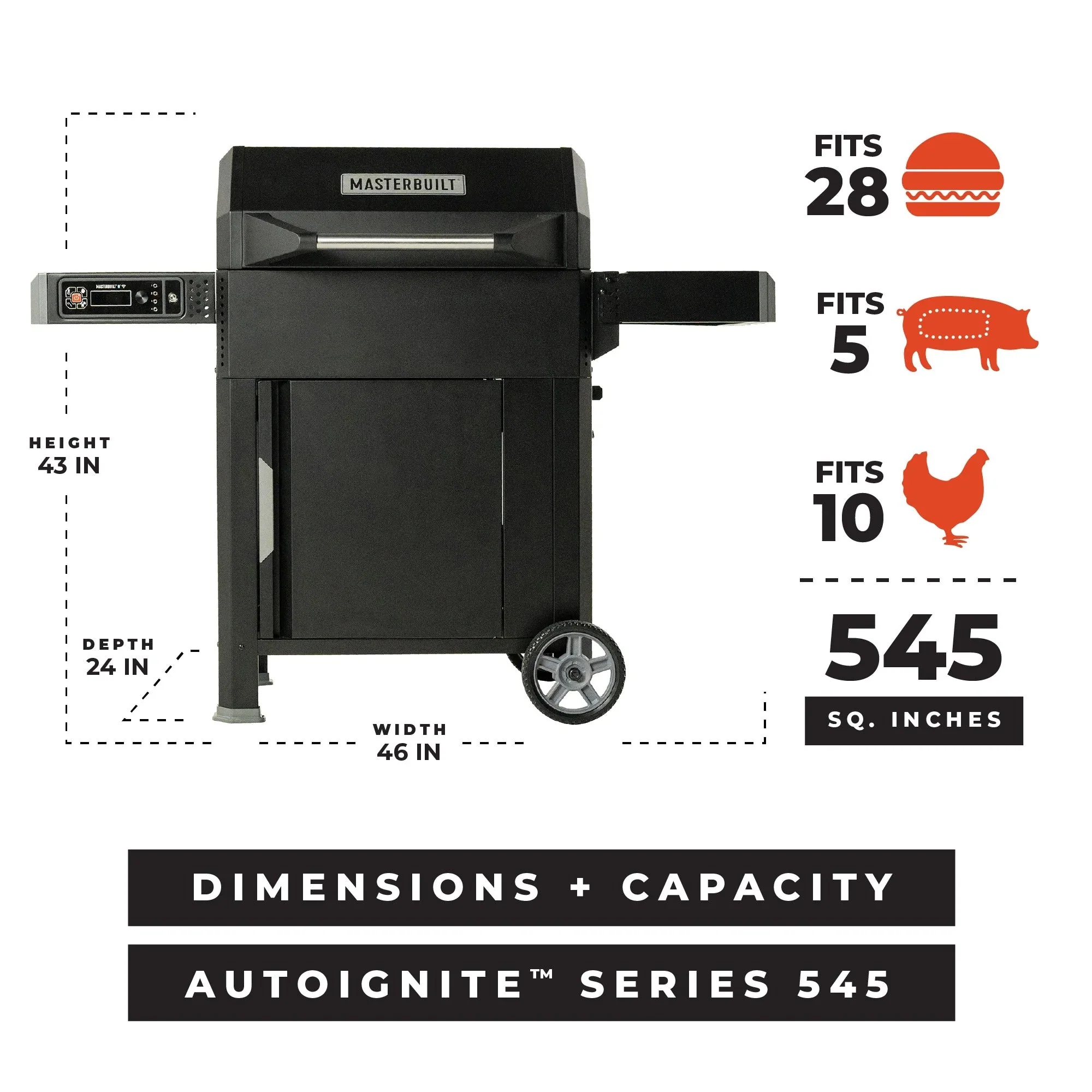 MB20041124 - AutoIgnite 545 Digital Charcoal Grill + Smoker - Image 4