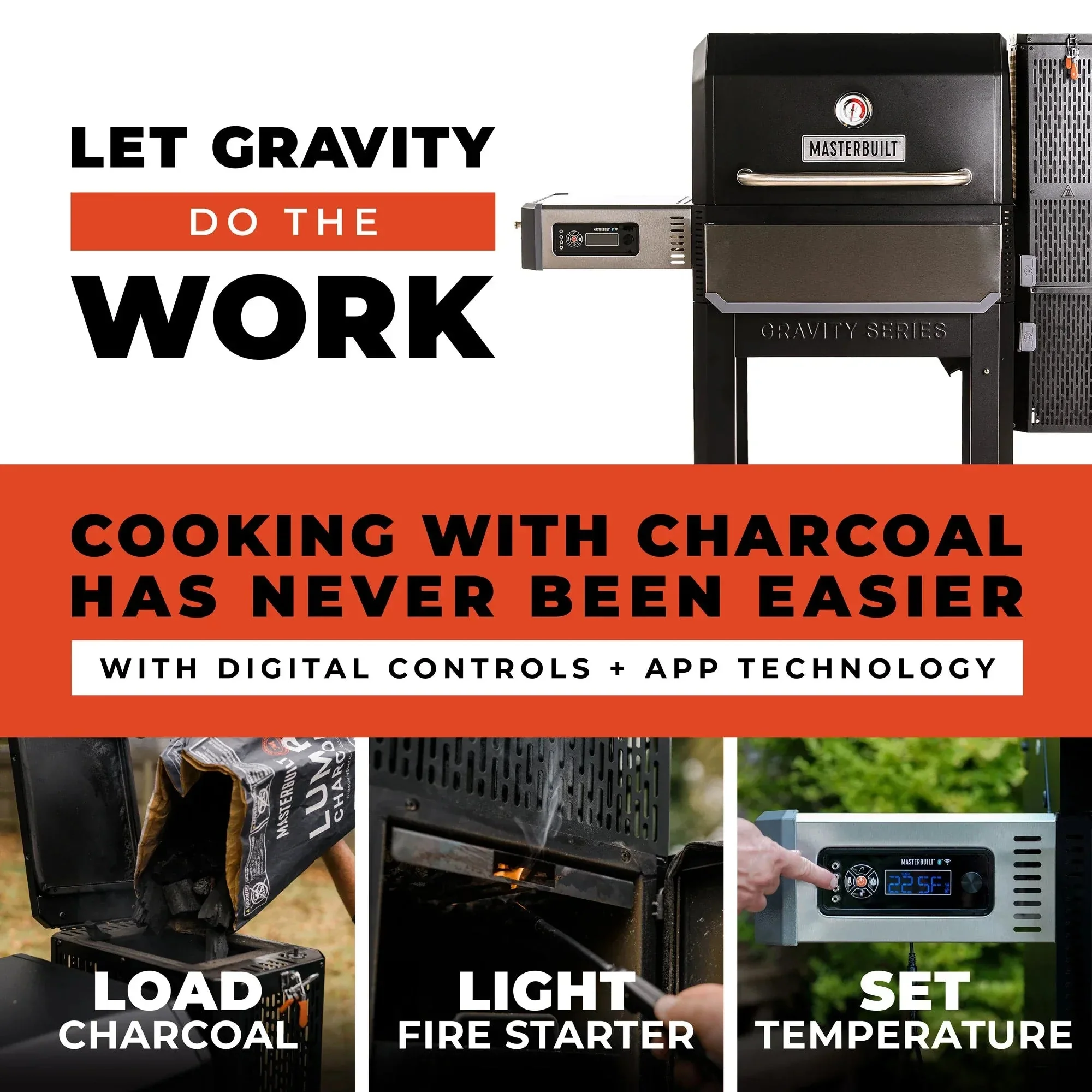 MB20041220 - Gravity Series 1050 Digital Charcoal Grill + Smoker - Image 7