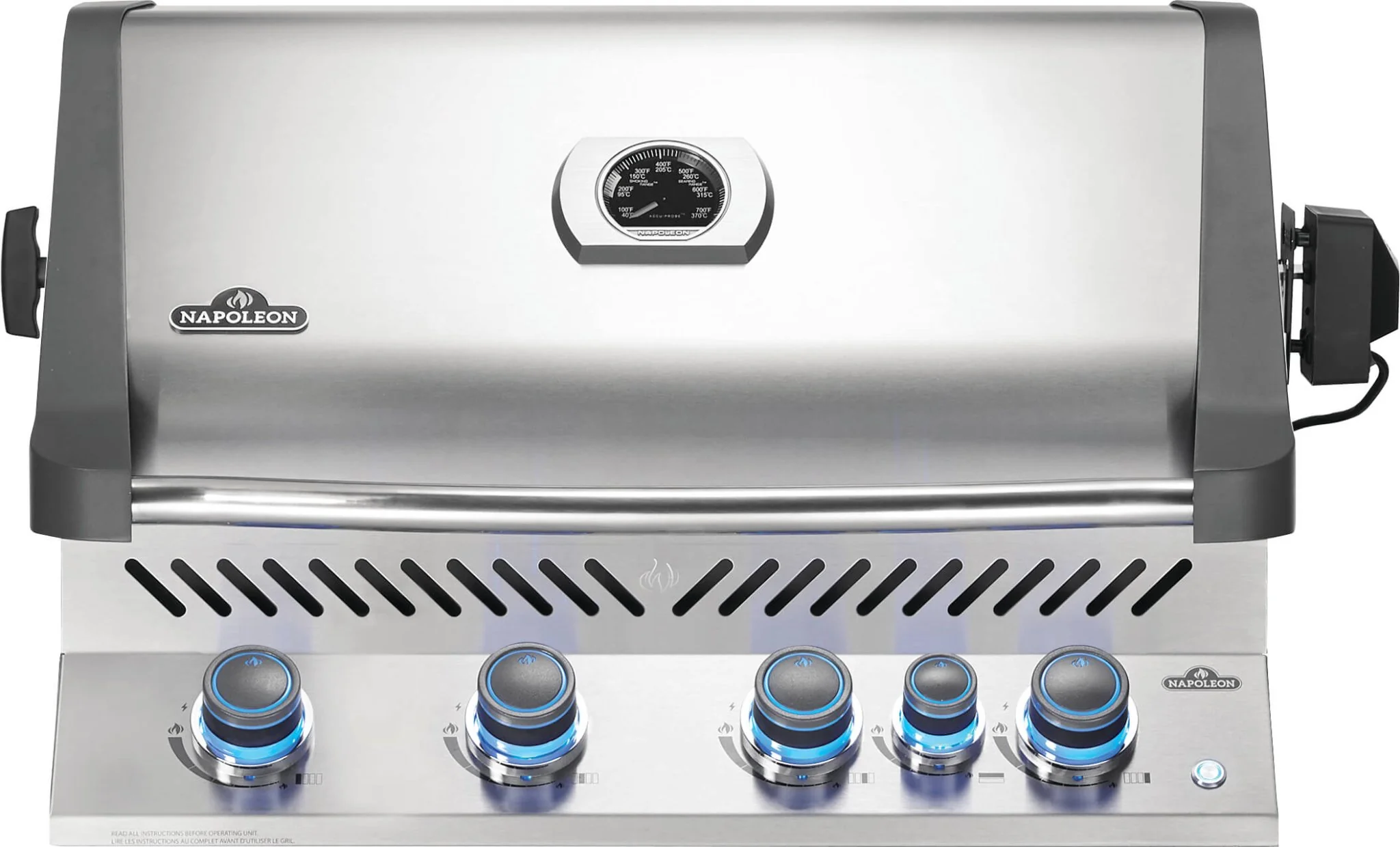 Napoleon Gril encastré Prestige 500 BBQ au gaz naturel avec brûleur arrière infrarouge