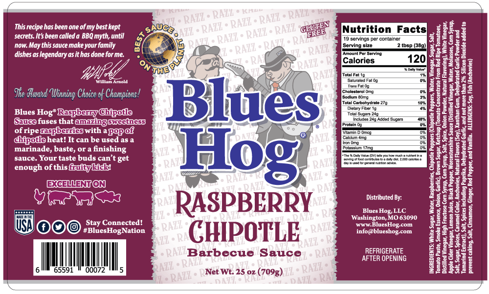Sauce BBQ chipotle aux framboises 739 ml (25 oz) - Image 2